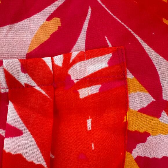 Club Z Collection Vibrant Tropical Sheer Button Front Tunic Blouse Size 2X - Picture 10 of 15